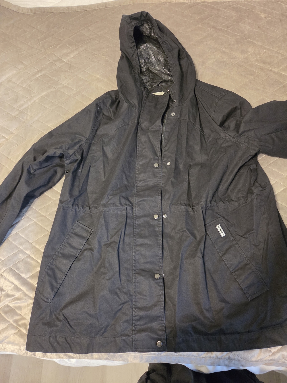 Hunter Black Hooded Utility Jacket